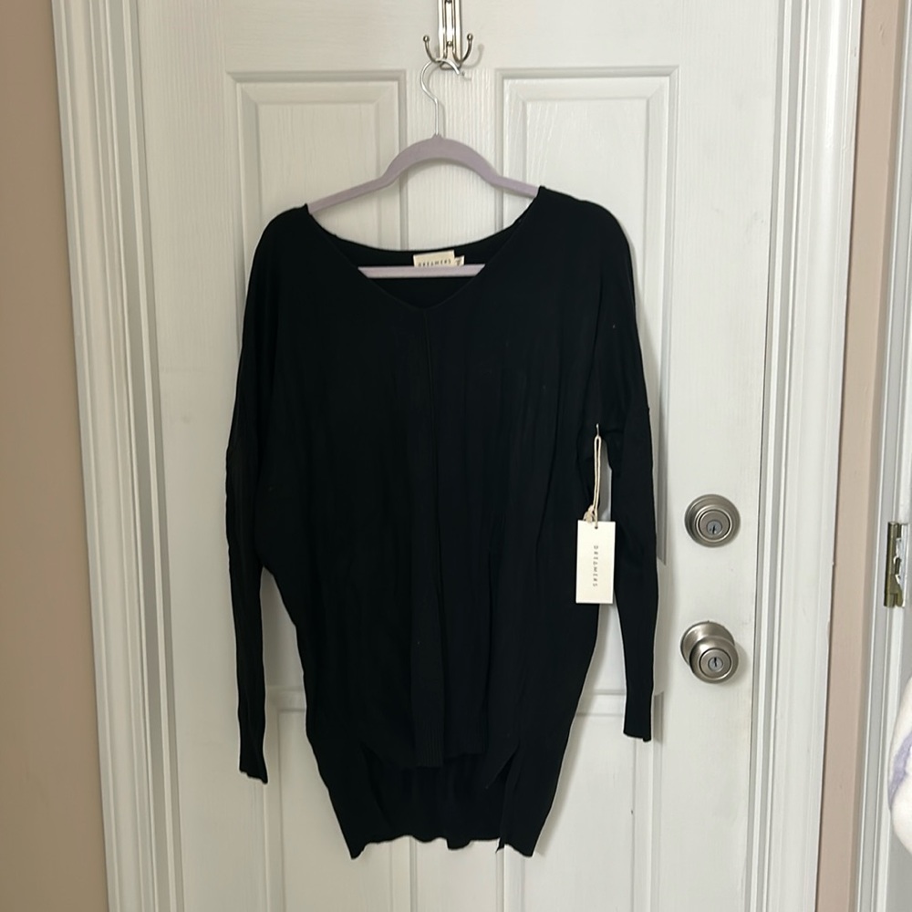 Dreamers black long sleeve semi-formal top